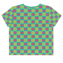 Load image into Gallery viewer, Retro Daisies (but make it mild) Crop Tee