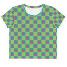 Load image into Gallery viewer, Retro Daisies (but make it mild) Crop Tee