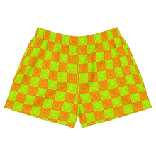 Load image into Gallery viewer, Neon Checkered Smileys Athletic Short Shorts