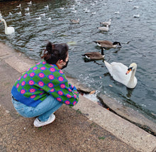 Load image into Gallery viewer, Checkered Smileys Oversized Cardigan