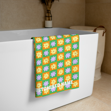 Load image into Gallery viewer, Flowery Spring Days Towel (customised name)