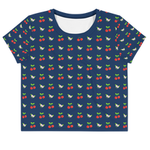 Load image into Gallery viewer, Picking Cherries Crop Tee
