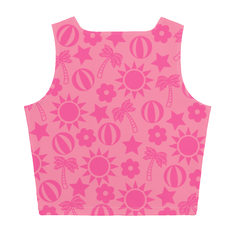 Beach, Bits and Bobs (pink) Crop Top