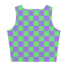 Load image into Gallery viewer, Ditzy Checkered Smileys Crop Top
