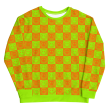 Load image into Gallery viewer, Neon Checkered Smileys Sweatshirt
